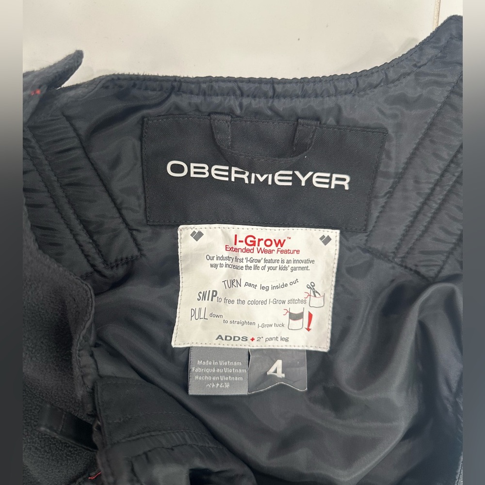 Obermeyer Ski Winter Pants Overall Black Size 4‎ - Picture 5 of 5